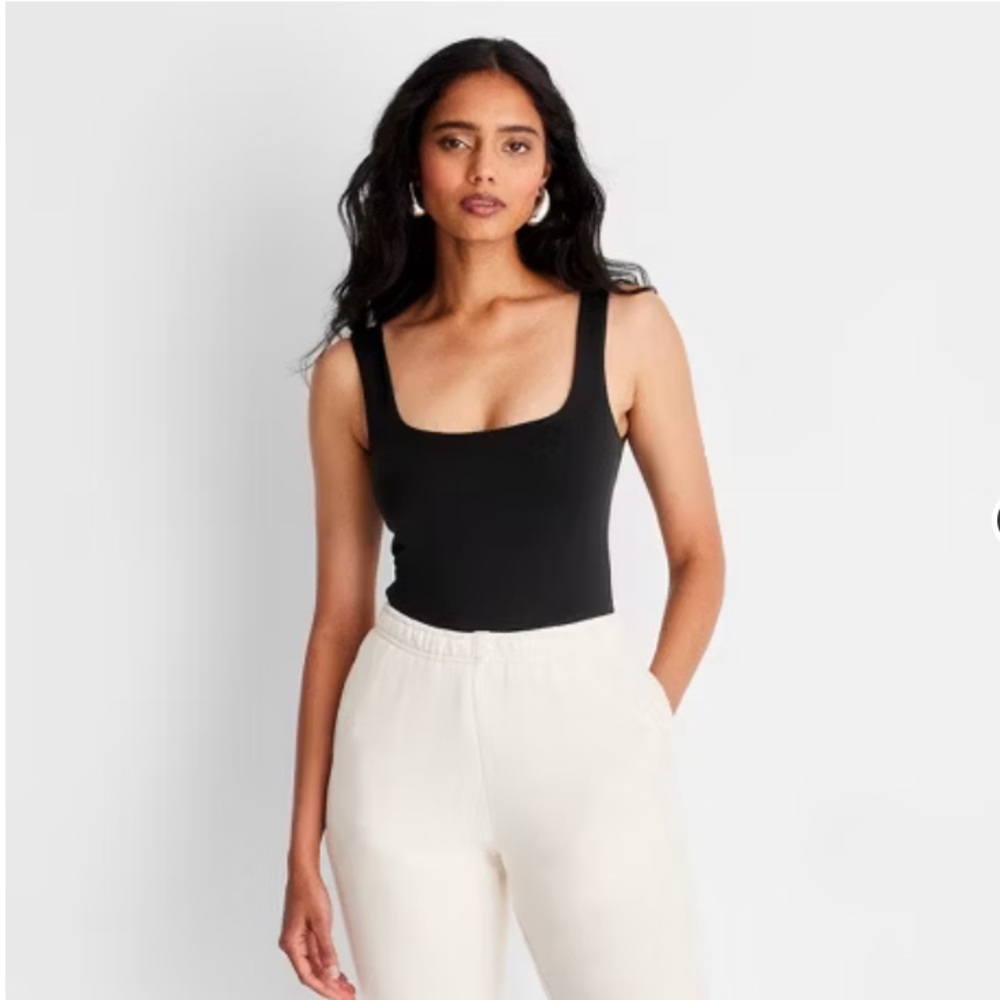 Mikey & Joey Black tank bodysuit